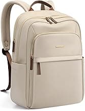 GOLF QUALITY Travel Backpack for Women Personal Carry On Bag Business Weekender Hiking Multilayer Laptop Bag,16 Inch,Apricot