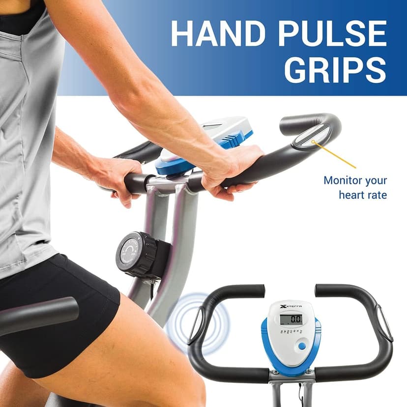 XTERRA Fitness Folding Exercise Bike, 225 LB Weight Capacity
