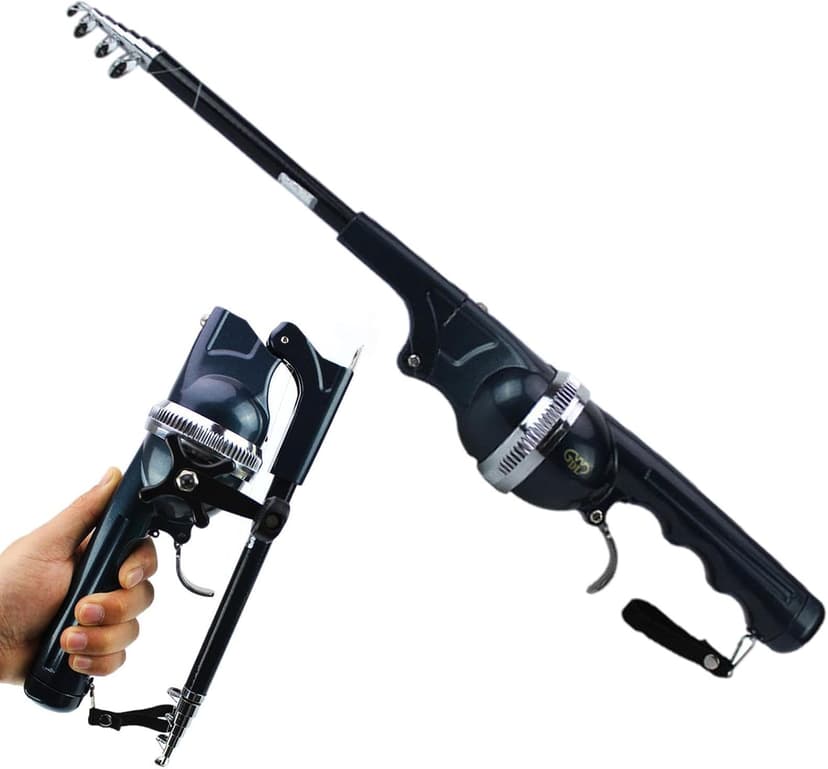 ccsxqy Portable Pocket Fishing Rod & Pole - Collapsible Telescopic Design, Ultra-Compact Foldable Fishing Gear for Travel/Hiking/Backpacking