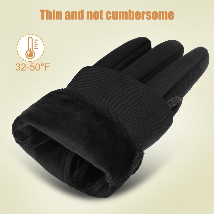 ihuan Winter Warm Running Gloves Women Men, Super Sensitive Touch Screen Fingers for Cold Weather, Thin Lightweight Liner Gloves for Ski, Snow, Hiking, Driving, Camping, Cycling Gift for Women Men