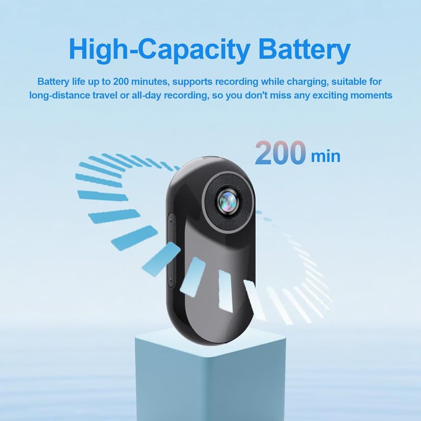 HOFAOUG Mini Body Camera 1080P, Mini Action Cam with Built in 32GB Memory Card, Thumb Sized The Helmet Camera for Work, Travel, Cycling and Body Cam(Black)