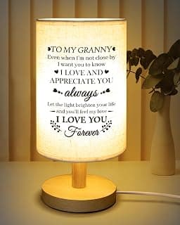 Birthday Retirement Gifta for Granny from Granddaughter, Granny Gifts for Birthday Desk Lamp with Wooden Stand Gifts for Granny from Grandkids, Granny Birthday Gifts Table Lamp B0CZ3FPV4P