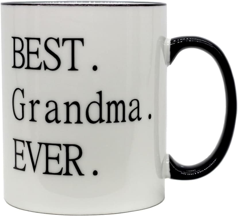 Mecai Grandparents Gifts-Best Grandma/grandpa ever -11 OZ ceramic Coffee Mugs set of 2- Novelty Christmas Birthday Thank You Gifts For Grandparents Ideas