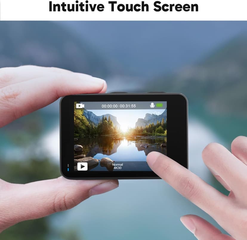 AKASO Brave 7 LE 4K30FPS 20MP WiFi Action Camera with Touch Screen EIS 2.0 Zoom Remote Control 131 Feet Underwater Camera with 2X 1350mAh Batteries Support External Microphone Vlog Camera