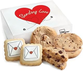 Care package Gift Basket Sending Love Hugs Cookie Chocolate Chip Cookies Fudge Filled For Men Women Kids | INDIVIDUALLY WRAPPED | Large Cookies | Get Well Soon Sympathy Miss You Thinking Of You Envelope Cookies