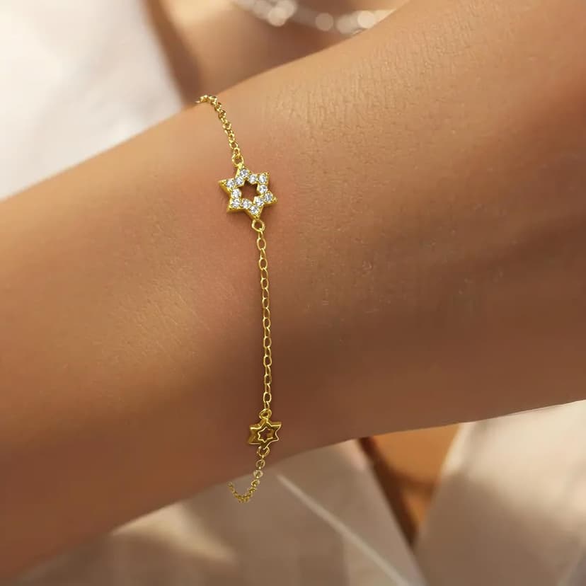 LOVECOM 925 Sterling Silver Star/Heart/Flower/Butterfly Bracelets for Women B0DQ93M6G7