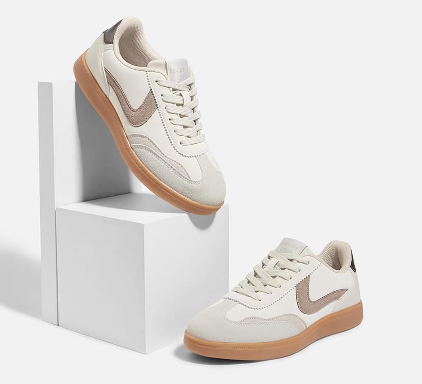 LUCKY STEP Women's Retro Fashion Sneakers Classic Casual Walking Shoes Non Slip Comfort Skate Shoes