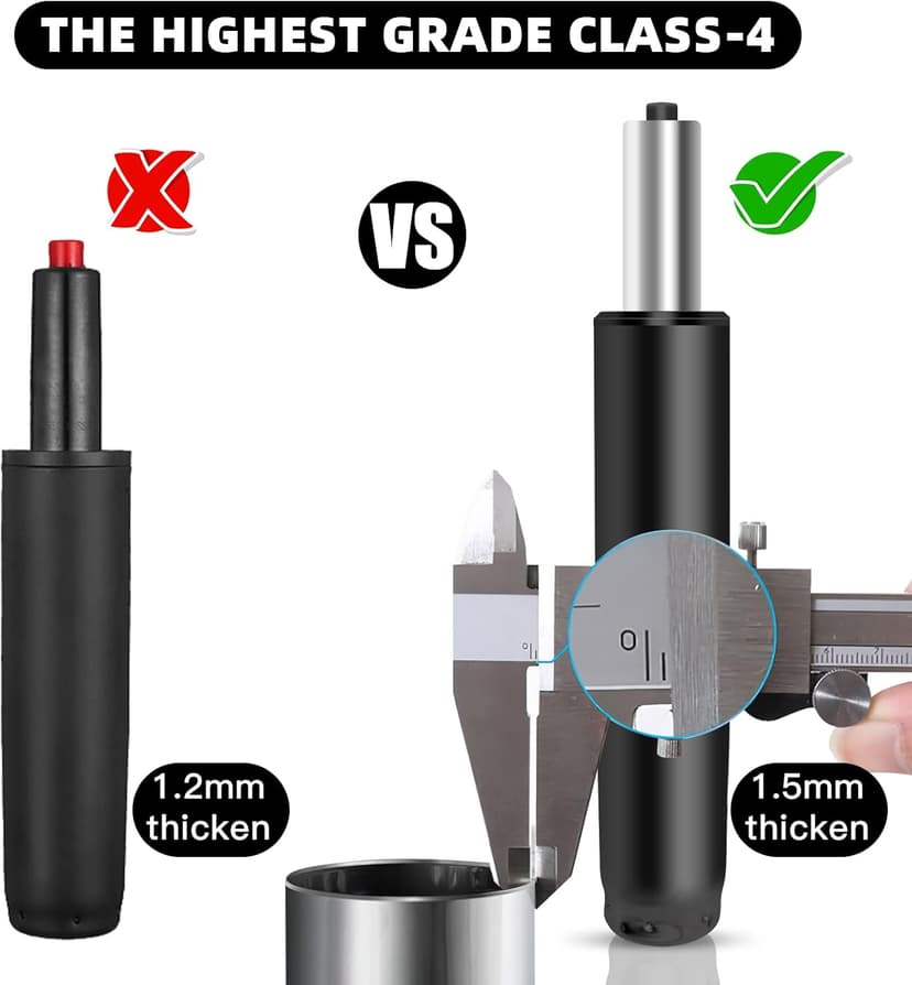 Omyoffice Office Chair Cylinder Replacement,Heavy-Duty Highest End Class 4 Hydraulic Pneumatic Piston, Universal Size Fits Most Chairs