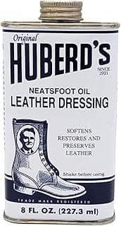 Huberd’s Leather Dressing with Neatsfoot Oil - Leather conditioner that softens new and restores dry and hardened boots, shoes, bags, belts, baseball gloves, saddles and harness.