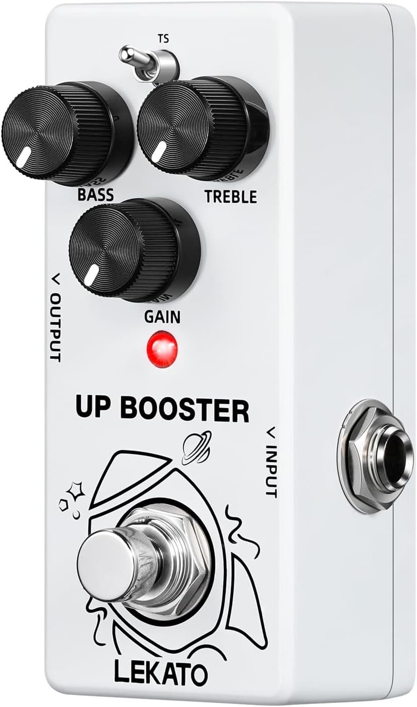 LEKATO Boost Guitar Pedal, 2-Mode Clean and TS Booster, Mini Boost Pedal for Electric Guitar, Truebypass, DC 9V