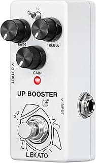 LEKATO Boost Guitar Pedal, 2-Mode Clean and TS Booster, Mini Boost Pedal for Electric Guitar, Truebypass, DC 9V