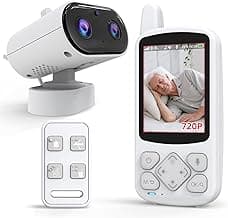 CallToU 2-Way Talk Baby Monitors for Elderly with Call Button Room Monitors for Elderly Monitor with Camera and Audio Night Vision Video Monitor for Elderly Seniors Dementia Patients No WiFi