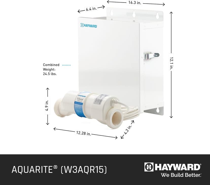 Hayward W3AQR15 AquaRite Salt Chlorination System for In-Ground Pools up to 40,000 Gallons