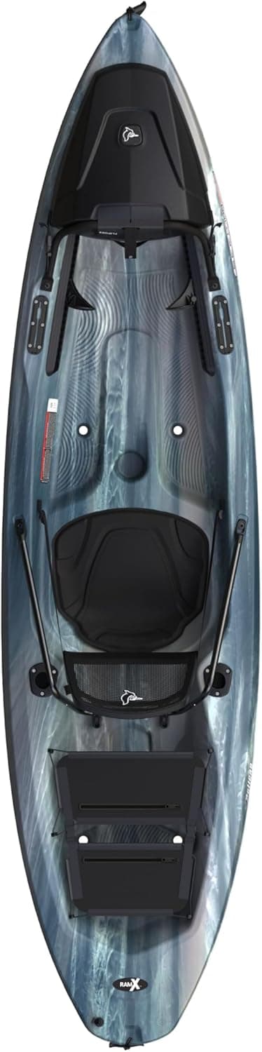 Pelican Seek 100XP - Sit on top Fishing Angler Kayak - Twin-Arched Multi-Chine Hull - Lightweight - 10 ft