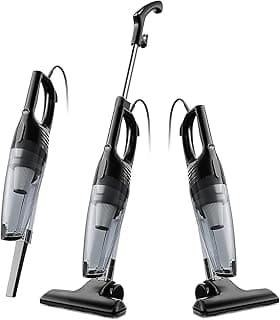 Avvnee Corded Stick Vacuum Cleaner – 15000Pa Strong Suction 600W Motor, Ultra-Light 3 lbs Design for Pet Hair, Hard Floors & Low-Pile Rugs | Includes Crevice Tool, 1L Dust Cup, 16.7ft Cord (Black)