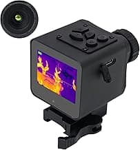 Thermal Imaging Night Vision Scope for Hunting – 320 * 240 Resolution Infrared Thermal Scope with Crosshair & Red Laser Aiming, Waterproof, 3X Zoom, Long Battery Life, Fits 21mm Rail