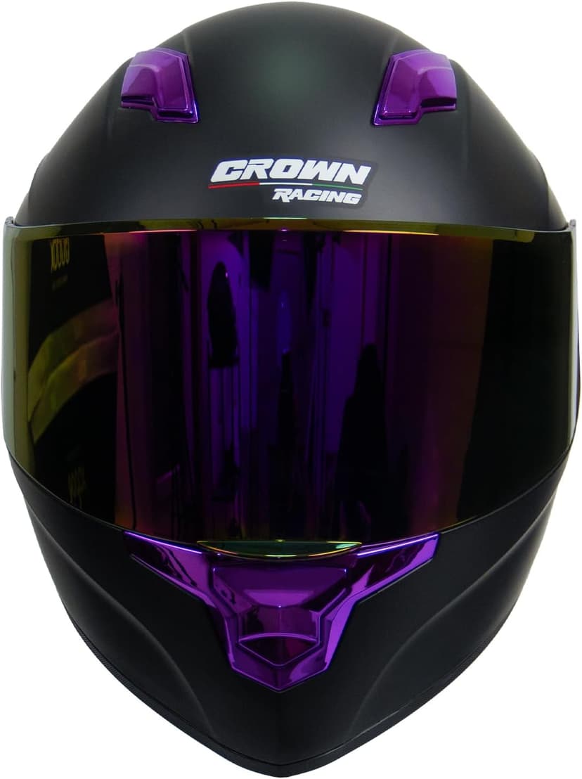 F-700 Full Face Motorcycle Helmet for Adults, DOT FMVSS 218 Certified Street Bike Helmet with Tinted Shield, Clear Replacement Visor and Removable Liner