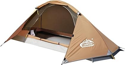 camppal 1 Person Tent for Camping Hiking Mountain Hunting Backpacking Tents 4 Season Resistance to Windproof Rainproof and Waterproof