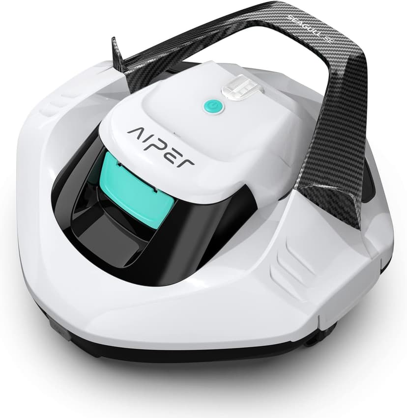 AIPER Cordless Robotic Pool Cleaner, Pool Vacuum Lasts 90 Mins, LED Indicator, Self-Parking, Ideal for Above-Ground Flat Pool up to 860 sq.ft