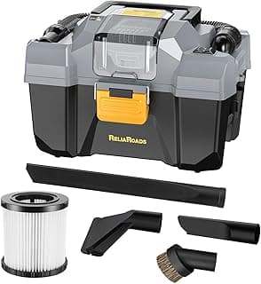 20V Cordless Vacuum Cleaner-Wet/Dry Shop Vac,2.6 Gallon Capacity,Compatible with DeWALT Batteries (Bare Tool - No Battery & No Charger),Ideal for Cleaning Car,Home Spaces,and Workshops RCSV-20