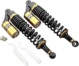 GZYF 13.4 inch Universal Motorcycle Rear Air Shock Absorbers 340mm for HONDA for Suzuki for Yamaha for Kawasaki ATV Go Kart Quad Dirt Sport Bikes,Gold