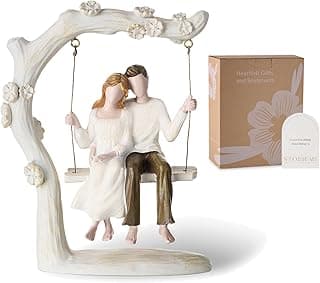 Anniversary Couple Gifts Figurine - Romantic in Love Statue Engagement Wedding Valentines Day Birthday Gift for Her Girlfriend Wife Parents
