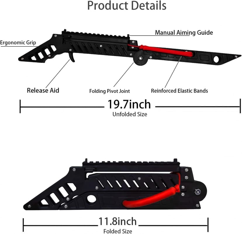 Folding Crossbow Professional Training Portable Easy Storage Lightweight Archery Equipment for Adults Target Practice