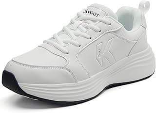 OKVOOT Women's Running Shoes Walking Shoes Wide Width Leather: Comfortable Shock Absorbing Breathable Lightweight Non-Slip Athletic Fashion Sneakers for Tennis Gym Workout Training Casual