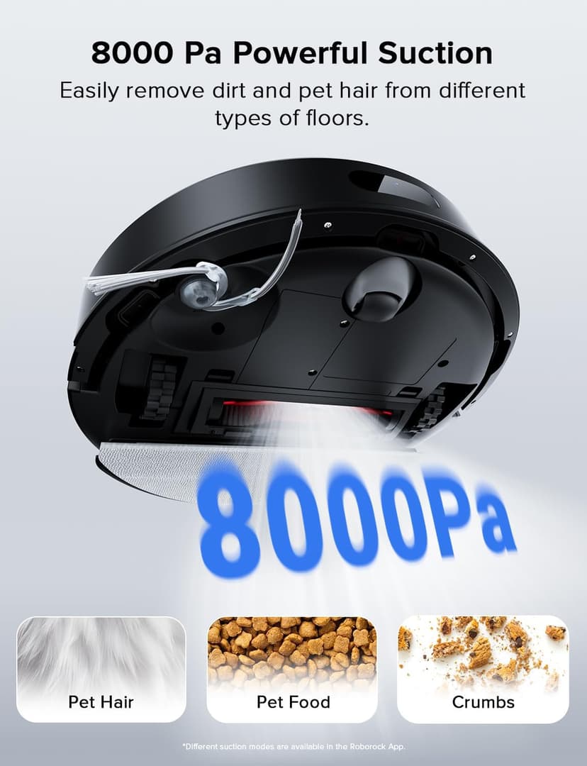 roborock Q7 L5 Robot Vacuum and Mop Combo, 8,000Pa Suction, Upgraded from Q5 Pro, Dual Anti-Tangle System, LiDAR Navigation, Multi-Level Mapping, Self-Charging Robotic Vacuum Cleaner, Black