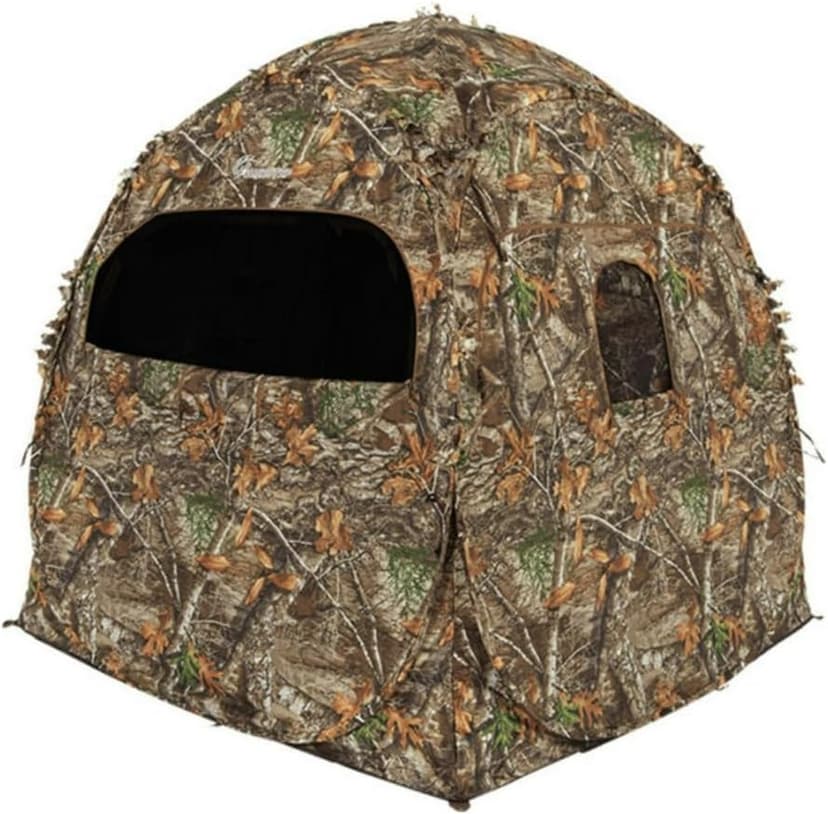 Ameristep Outhouse Lightweight Durable Hunting Spring Steel Mossy Oak Break-Up Country Ground Blind - 1 Hunter Concealment - Easy Setup & Takedown