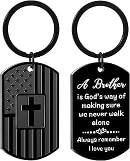 Gifts for Brother from Sister, Brother Birthday gifts, Remember I Love You Gift Keychain for Birthday Christmas Graduation