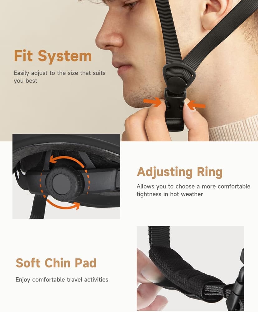 Findway Pro Bike Helmet for Adults,Adjustable Cycling Helmet for Men & Women [Safety Certified] Bicycle Helmet for Commuting, Road Biking, Skating with Adjustable Dial