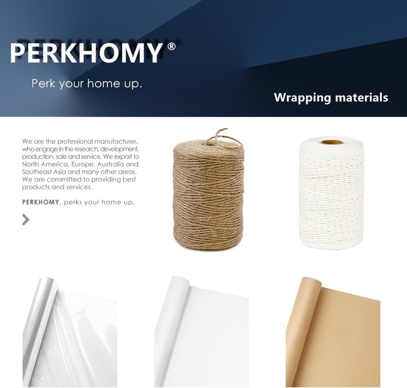 PerkHomy Brown Kraft Paper Roll 17.5" x 1,200" (100') for Gift Wrapping Bulletin Board Craft Art Bouquet Flower Packing Valentines Easel Moving Shipping Floor Poster Covering Table 70GSM 50LB B0C1RC5Y7F