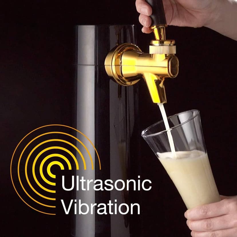 GREEN HOUSE: Draft Pour Beer Dispenser & Ultra Fine Foam Maker - Mini Kegerator for Home. Draft Pour and Ultra Fine Foam covering top makes your regular beer taste delicious and keep longer.