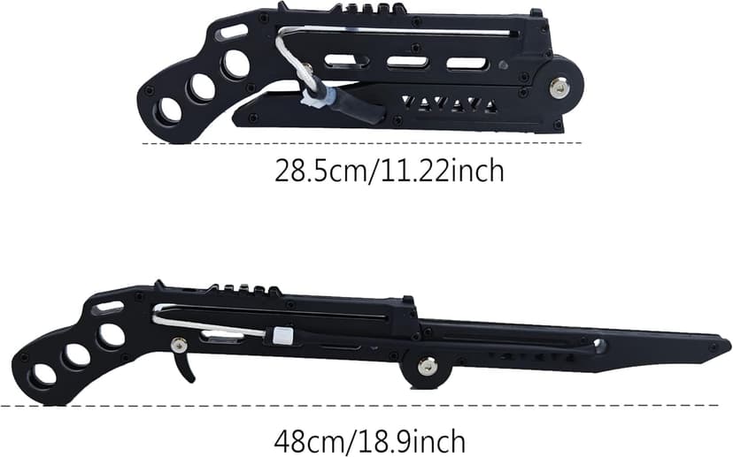 Tactical Pistol Crossbow, Self Opening Crossbow, Recurve Bow Equipped with 15 Aluminum Arrows