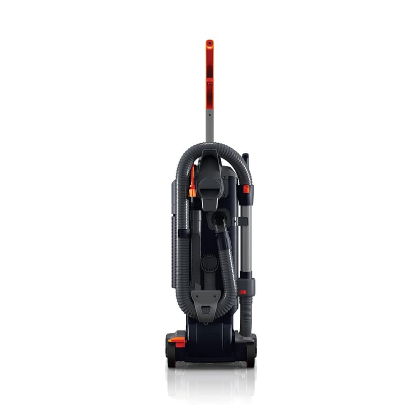 Hoover Commercial HushTone 13-Inch 2-Speed Upright Vacuum Cleaner with IntelliBelt, Quiet Bagged HEPA Filtered Professional Rated, 40-Foot Long Cord, CH54113, Gray/Orange