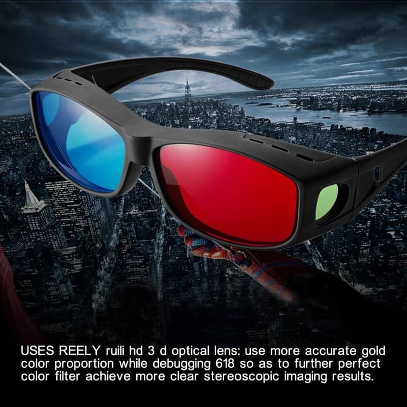 BIAL Red-blue 3D Glasses/Cyan Anaglyph Simple style 3D Glasses 3D movie game-Extra Upgrade Style