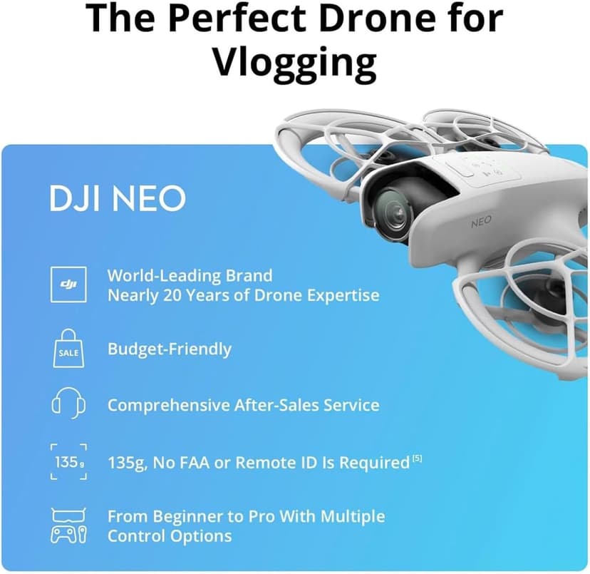 DJI Neo Drone with Camera 4K, Intelligent Flight Battery & Carrying Bag Bundle, Foldable FPV GPS Drone for Adults, Beginners, Professionals