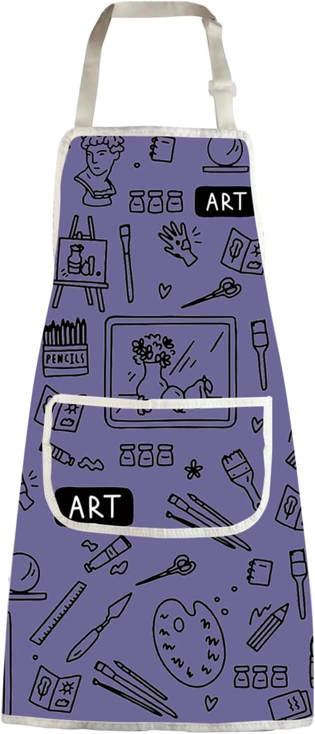 MBMSO Painting Artist Apron with Pockets Artist Painter Gifts Art Lover Gift for Art Teacher Student Painter Apron Waterproof B0CSDBGH7X