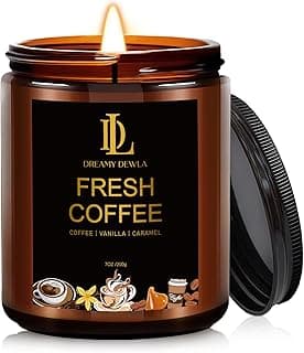 Fresh Coffee Candles, Coffee Scented Candle, Natural Soy Candles for Home Scented, Long Lasting with 50 Hour Burn Time, Gifts for Men Women B0F21RT1BQ