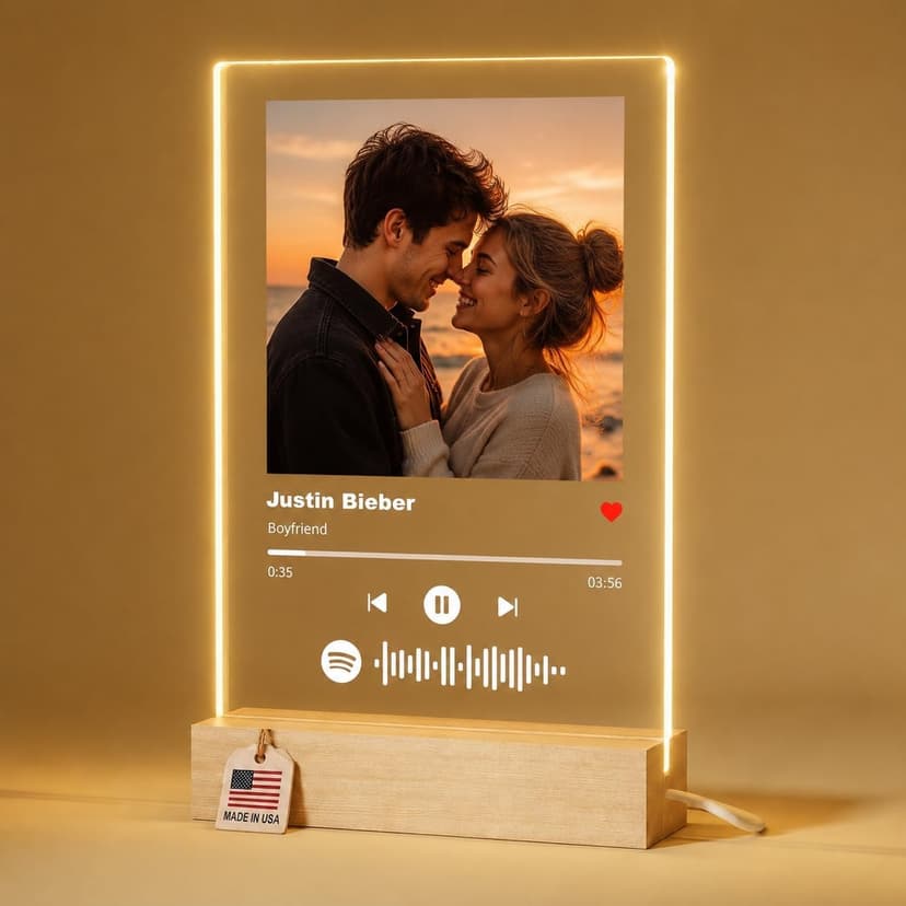 Personalized Gifts for Women Men - Acrylic Spotify Song Plaque - Spotify Plaque Custom Photo Gifts for Boyfriend Girlfriend - Customized Gifts for Him Her B09CG5CWG5