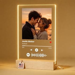 Personalized Gifts for Women Men - Acrylic Spotify Song Plaque - Spotify Plaque Custom Photo Gifts for Boyfriend Girlfriend - Customized Gifts for Him Her B09CG5CWG5