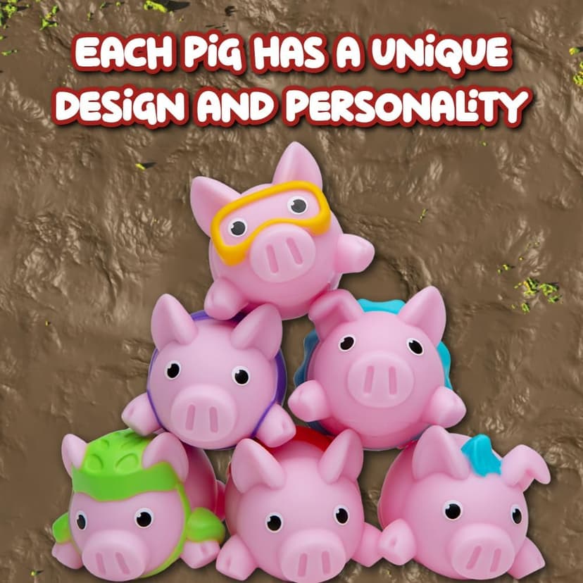 Pigs on Trampolines Board Games – Family Game, Kids Games, Multi-Player, Board Games for Family Night, Preschool Toys, The Muddiest Pig Wins The Game, Hand-Eye-Coordination Game, Ages 6+