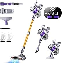 Cordless Vacuum Cleaner, 580W 50Kpa Powerful Stick Vacuum, Up to 70Mins Rechargeable Battery, Vacuum Cleaners for Home Anti-Tangled Lightweight Handheld for Hardwood Floor, Carpets, Pet Hair