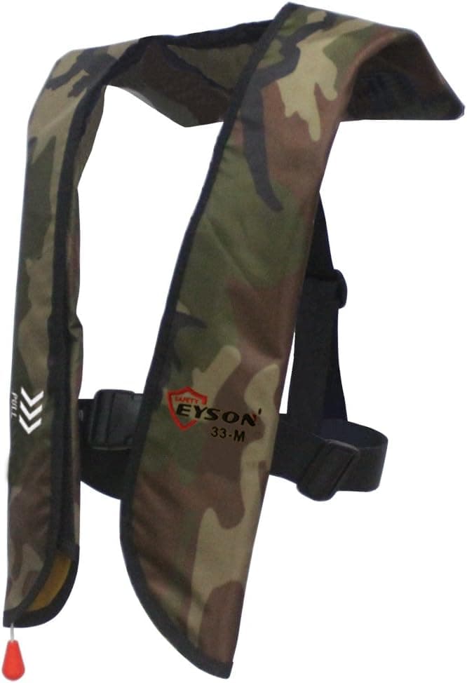 Eyson Inflatable Life Jacket Life Vest Basic Manual (639 Green Camouflage Manual)