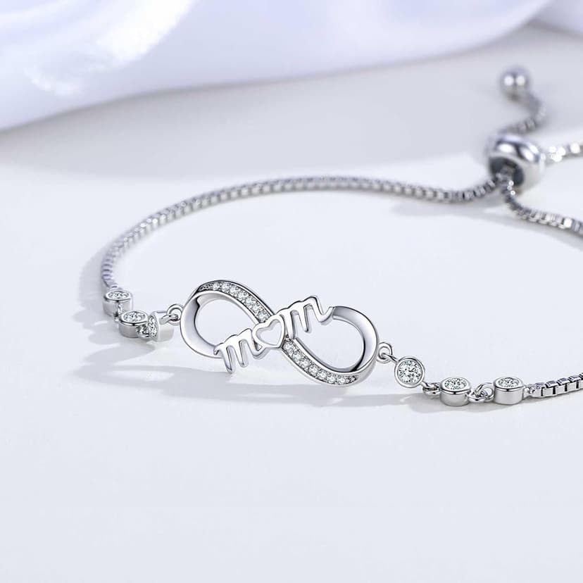Gifts for Mom, Infinity Love Bracelets for Mom, Birthday Gifts for Women Wife Mother B0DGDBWBKV