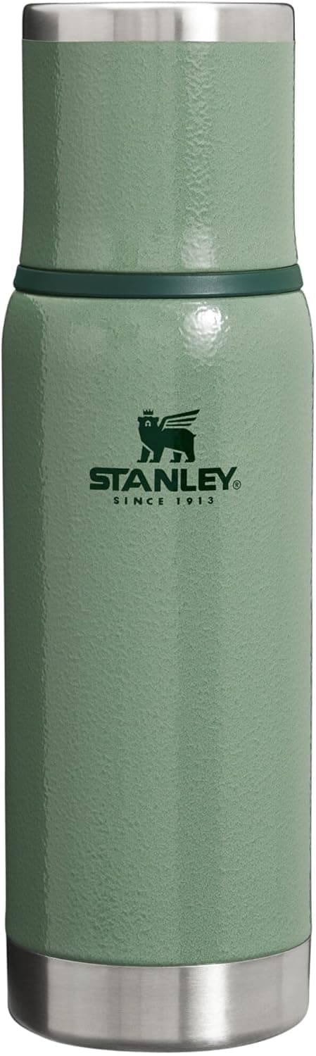 Stanley Adventure to Go Insulated Travel Tumbler - 17 OZ - Leak-Resistant Stainless Steel Insulated Bottle with Insulated Cup Lid and Splash-Free Stopper, Hammertone Green, 10-10816-001