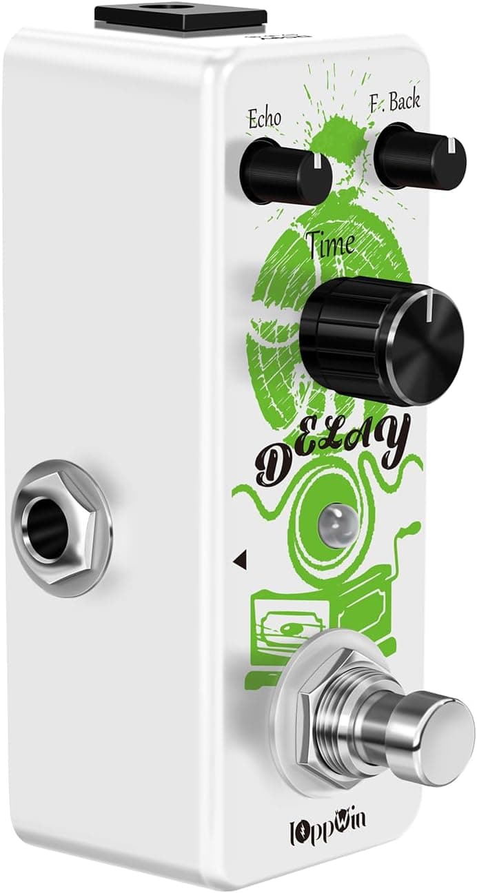 IOppWin Guitar Pedals, Premium Analog Delay Pedal – Warm, Clean, Smooth Tones with 25ms-600ms Adjustable Range & True Bypass, for Retro Tone Lovers And Live Musicians
