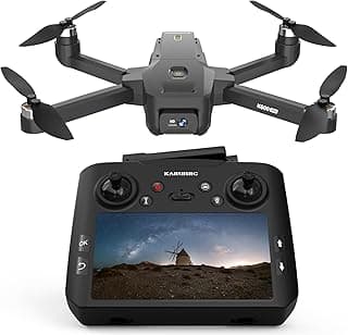 GPS FPV Drone with EIS Camera for Adults, 4.5 Inch LCD Screen on Controller，Al Track with Professional GPS，Follow Me, Auto Return，Easy Fly and Foldable Quadcopter for Beginners，Under 249g