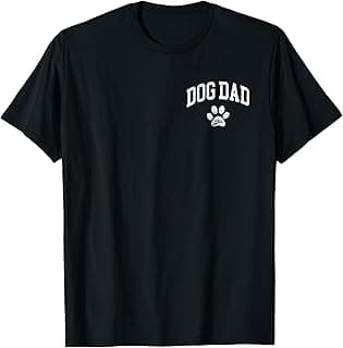 Dog Dad - Distressed Design Style - Funny Dog Paw - Classic T-Shirt